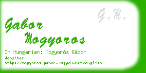 gabor mogyoros business card